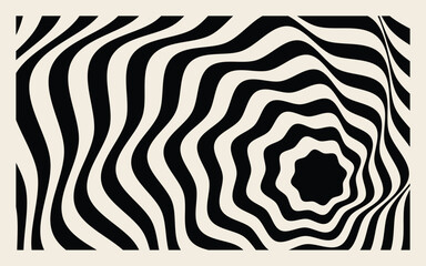  Abstract optical illusion design. Abstract striped background. Vector illustration.