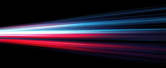 The Light Beams Racing Across Dark Space With Vibrant Red Blue Motion