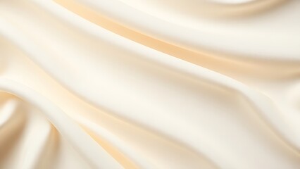 Obraz premium Soft cream fabric with delicate folds and subtle shadows, creating a serene and minimalist aesthetic.