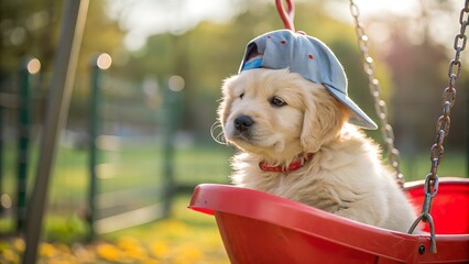 Hipster Dog at the Playground