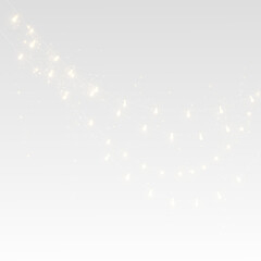 Charming Christmas Lights PNG Overlay for Festive Decor and Holiday Celebrations with Transparent Background