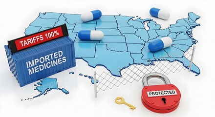 Imported medicines and tariffs concept