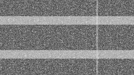 Fototapeta premium Black and White Static Noise Texture with Horizontal Stripes television screen