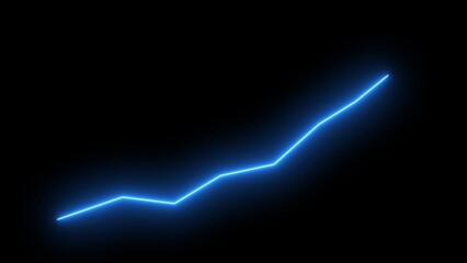 Blue Neon Graph Line on Black Background 957.mp4 stock
