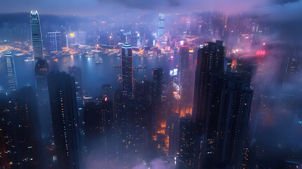 Fototapeta premium The cityscape of Hong Kong, China.