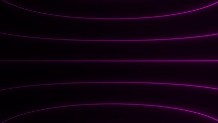 Dark Abstract Background with Vibrant Pink Neon Curves line