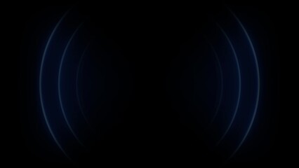 Faint Blue Curved Light Arcs Against a Black Background image photo