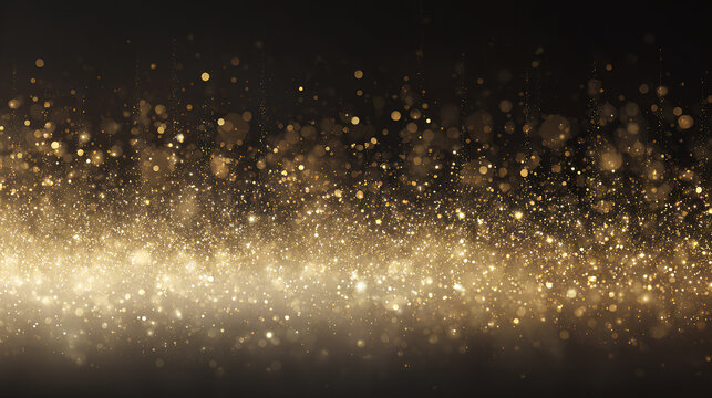 Elegant Gold Bokeh Glitter Burst for Festive or Fantasy Design Stock Illustration - Powered by Adobe