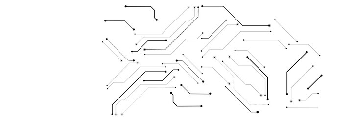Vector abstract technology on a white background. Technology black circuit diagram.
