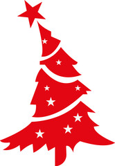 Festive Christmas Tree with Stars