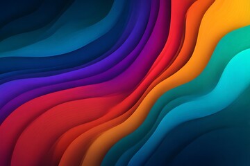 Abstract swirling rainbow waves of color