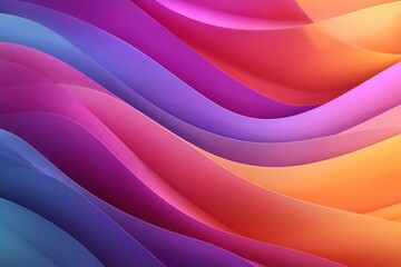 Vibrant swirling waves of pink purple blue and orange