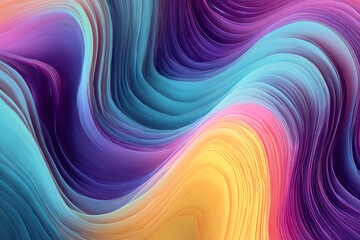 Vibrant swirling abstract waves of color