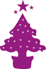 Festive Christmas Tree with Stars