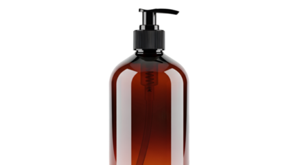 Amber Liquid Soap Dispenser Pump Bottle Keywords: amber, bottle, brown, clean, container