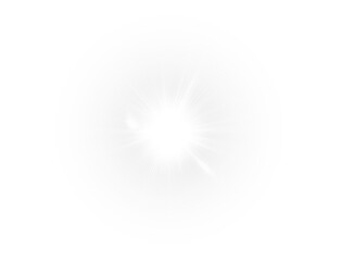 A Bright Light Flare Shine Burst Overlay with a Transparent Background for Various Creative Design Projects