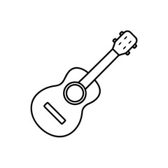 essential vector line icon of a ukulele  editable 