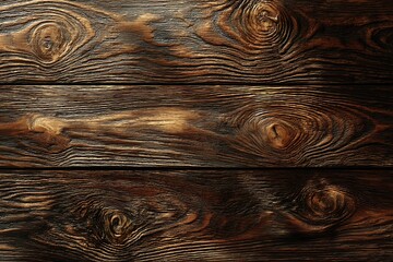 Richly textured dark wood grain with knots