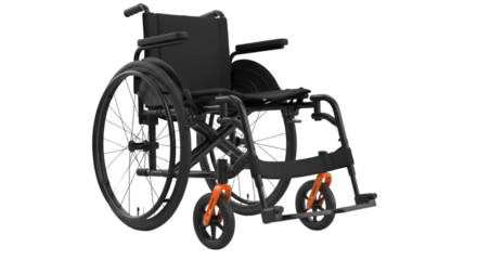Modern Wheelchair with Orange Accents graphic