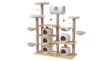 Multi- Level Cat Tree Condo with Lounges and Hideaways