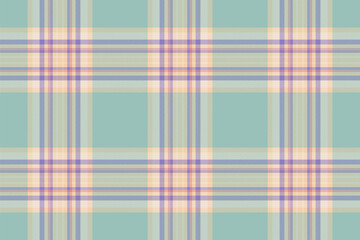 Place background check tartan, africa seamless pattern texture. Christmas ornament vector textile fabric plaid in pastel and orange colors.