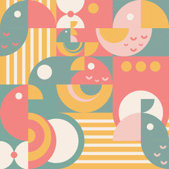 Scandinavian Poultry Seamless Pattern