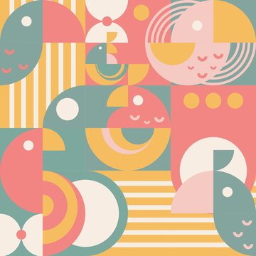 Scandinavian Poultry Seamless Pattern