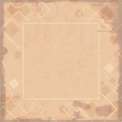 Vintage Vector Paper Texture with Geometric Frame Design.
