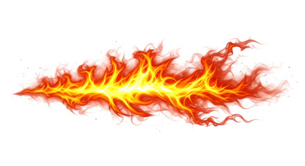 Bright Orange and Yellow Fire Streak with Smoke Wisps