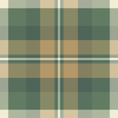 Neat seamless texture vector, place tartan background pattern. Give plaid check textile fabric in pastel and amber colors.