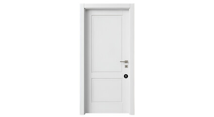 White Interior Door with Silver Handle and Lock white door