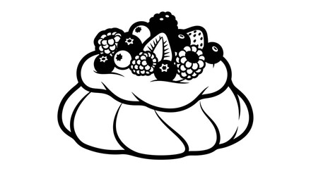 Delicious dessert with berries and cream a sweet treat for any occasion.