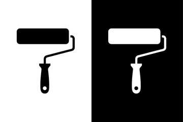 Home Improvement Paint Roller Icon. Stylish Vector Silhouette for Decoration Design
