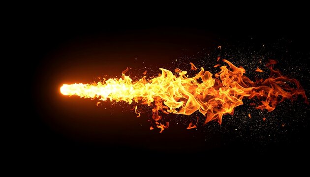 A dynamic, fiery explosion of light and energy on a dark backdrop, showcasing movement and intensity