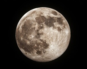 A full moon is shining very brightly in the night sky tonight