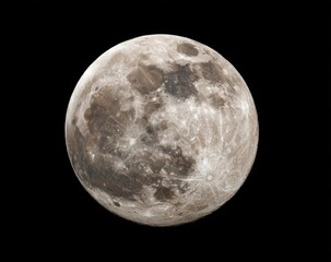 Obraz premium A full moon is shining very brightly in the night sky tonight