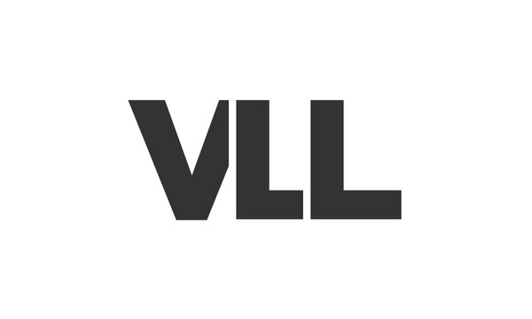 VLL logo design template with strong and modern bold text. Initial based vector logotype featuring simple and minimal typography. Trendy company identity.