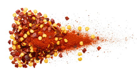 Scattered Crushed Red Pepper Flakes and Seeds chili