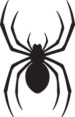 PrintBlack silhouette of a spider on a white background