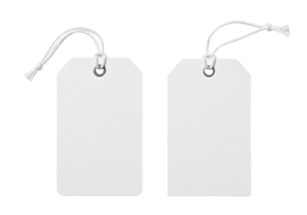 Blank white hexagon label mockup, isolated on white background