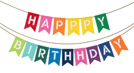 Colorful Happy Birthday Banner celebration party