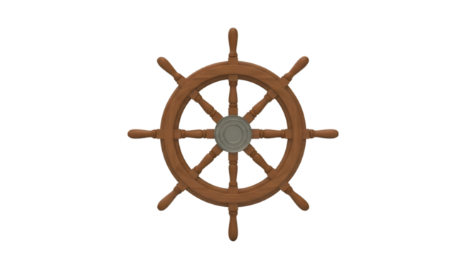 Wooden Ship Steering Wheel Isolated on Black ship wheel - Powered by Adobe