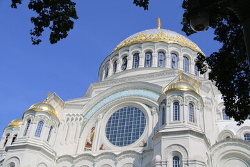Stavropol St. Nicholas Naval Cathedral in Kronstadt, a window in the church