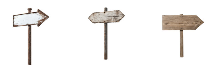 wooden arrow signs for direction 3d
