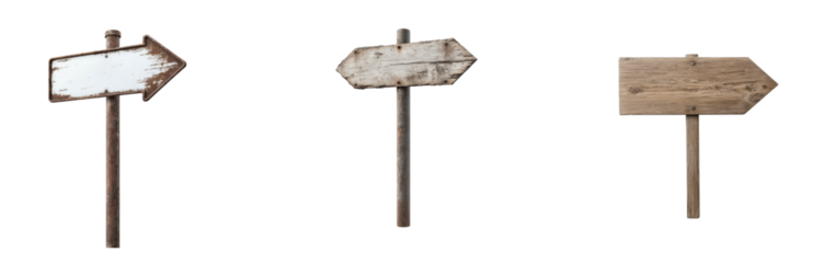 wooden arrow signs for direction 3d