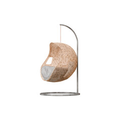 Hanging basket chair isolated on transparent background