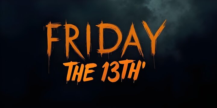 Orange dripping text for Friday 13th