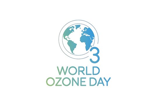 Celebrate World Ozone Day with this vibrant graphic featuring a stylized Earth and the number 3, promoting environmental awareness and protection.