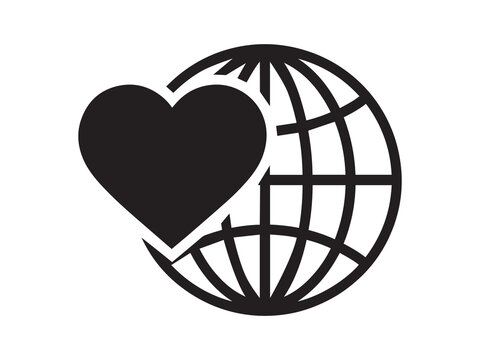 Heart and Globe Icon