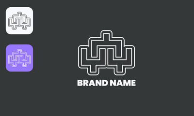 Modern YY Symbol, Elegant Letter Interlock Design, Professional Business Logo, Isolated White on Black
